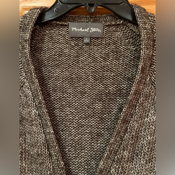 Michael Stars Zipper Cardigan‎ Sweater w/ Pockets in Java Brown Size Small - Picture 2 of 10